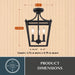 Vaxcel - C0377 - Three Light Semi-Flush Mount - Cottage Grove - Matte Black