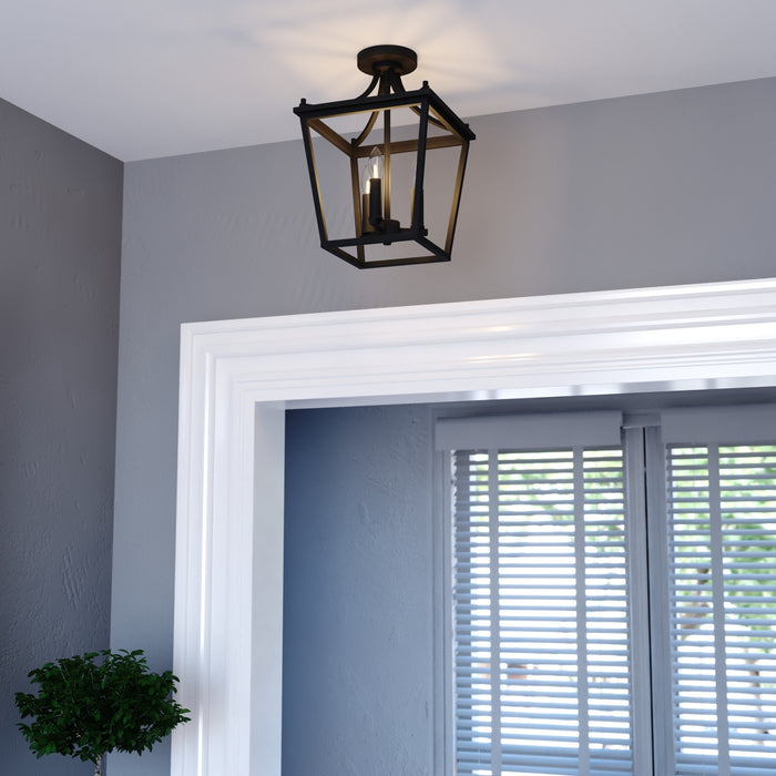 Vaxcel - C0377 - Three Light Semi-Flush Mount - Cottage Grove - Matte Black