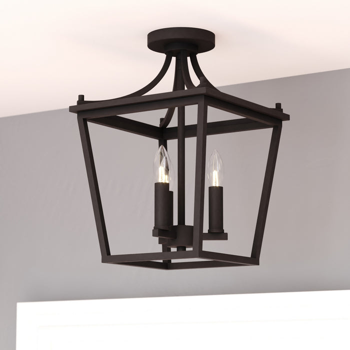 Vaxcel - C0377 - Three Light Semi-Flush Mount - Cottage Grove - Matte Black