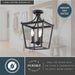 Vaxcel - C0377 - Three Light Semi-Flush Mount - Cottage Grove - Matte Black