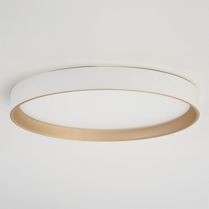 Vaxcel - C0382 - LED Flush Mount - Darien - White and Gold
