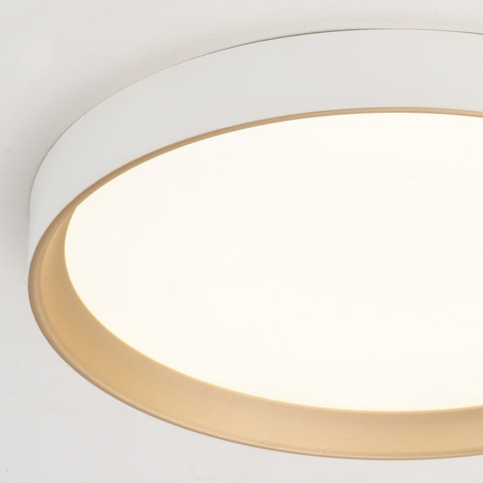 Vaxcel - C0382 - LED Flush Mount - Darien - White and Gold