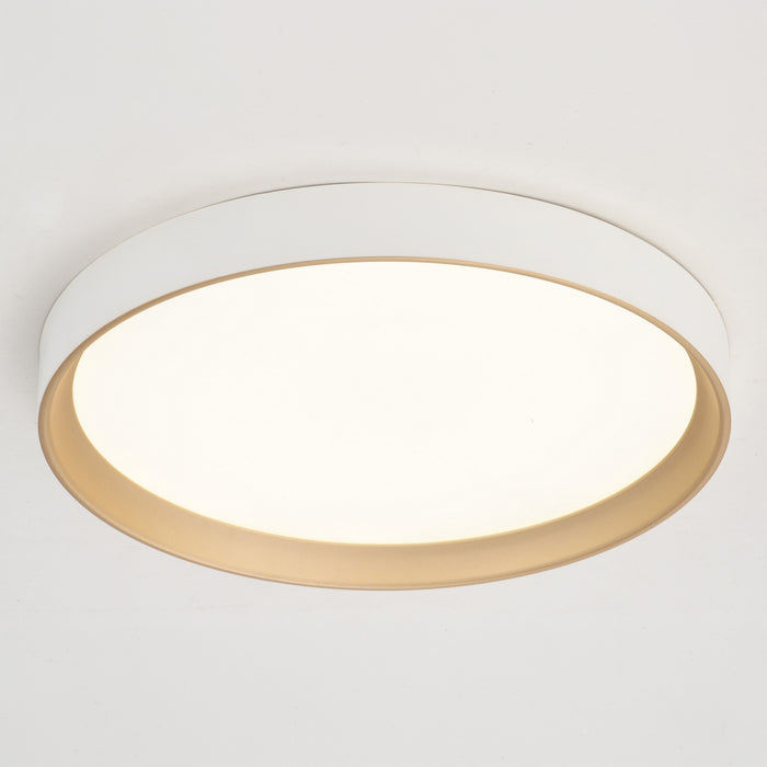 Vaxcel - C0382 - LED Flush Mount - Darien - White and Gold