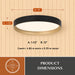 Vaxcel - C0383 - LED Flush Mount - Darien - Black and Gold