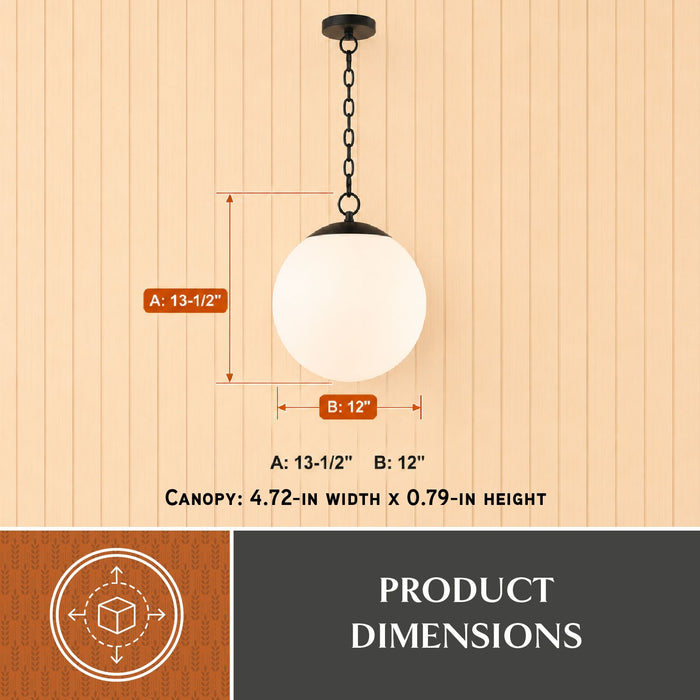 Vaxcel - P0441 - One Light Pendant - Linden - Matte Black