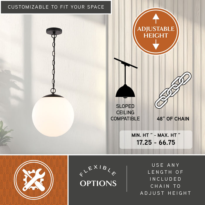 Vaxcel - P0441 - One Light Pendant - Linden - Matte Black