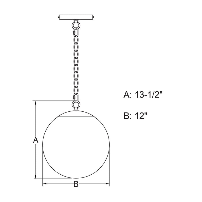 Vaxcel - P0441 - One Light Pendant - Linden - Matte Black
