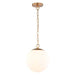 Vaxcel - P0454 - One Light Pendant - Linden - Muted Brass