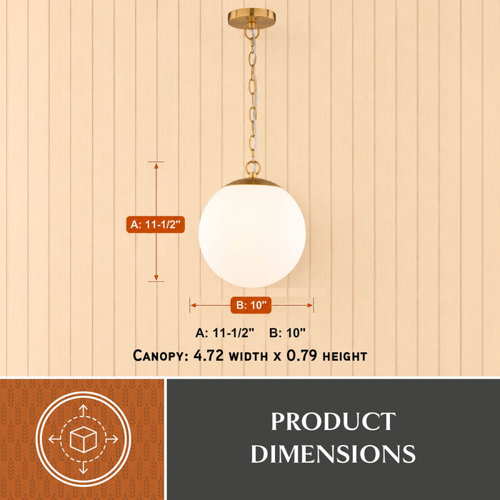 Vaxcel - P0454 - One Light Pendant - Linden - Muted Brass