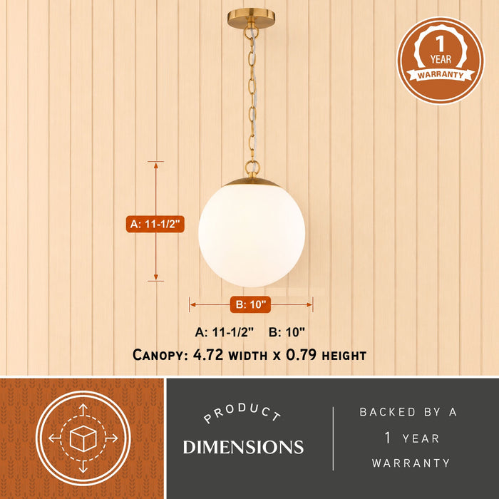 Vaxcel - P0454 - One Light Pendant - Linden - Muted Brass