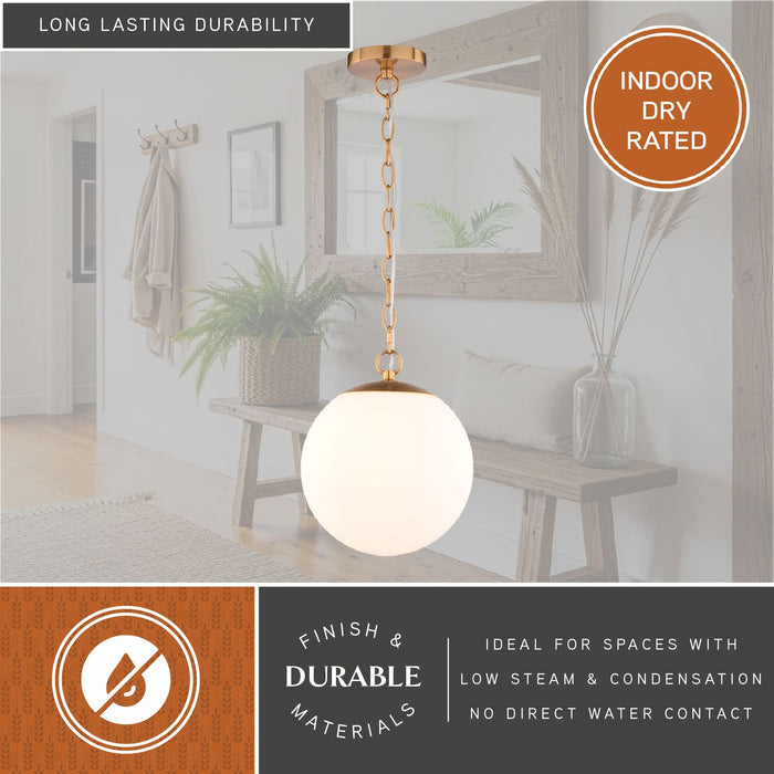 Vaxcel - P0454 - One Light Pendant - Linden - Muted Brass