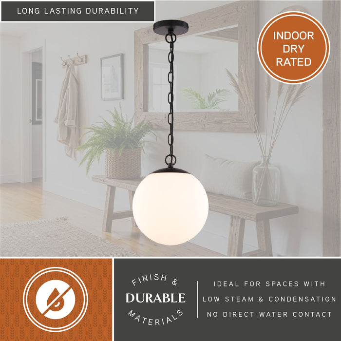 Vaxcel - P0455 - One Light Pendant - Linden - Matte Black
