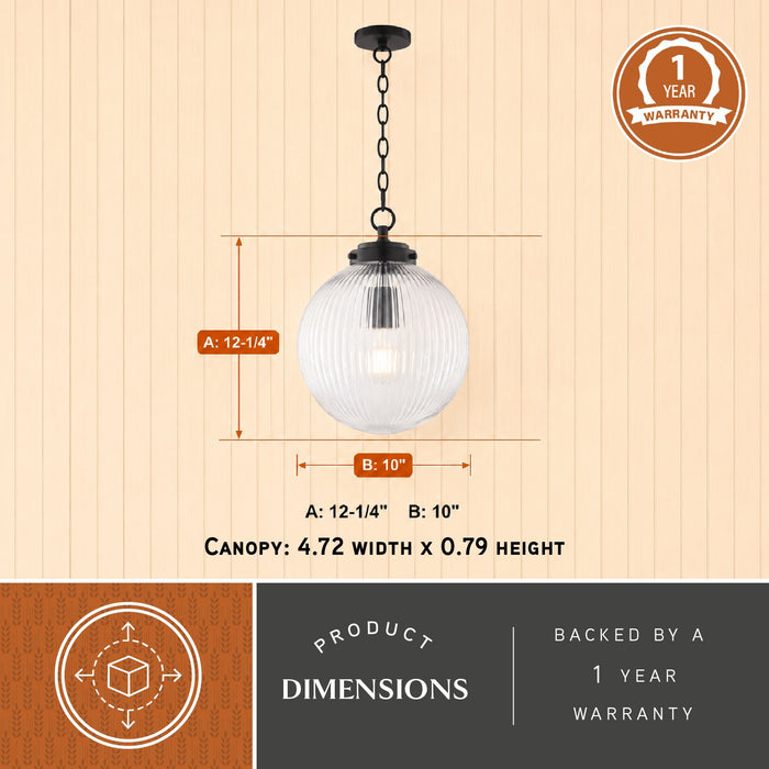 Vaxcel - P0456 - One Light Pendant - Linden - Matte Black