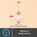 Vaxcel - P0457 - One Light Pendant - Linden - Muted Brass