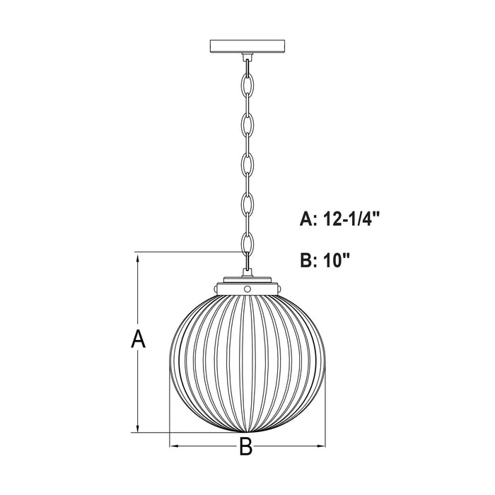 Vaxcel - P0457 - One Light Pendant - Linden - Muted Brass