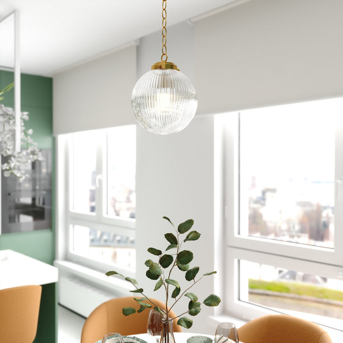 Vaxcel - P0457 - One Light Pendant - Linden - Muted Brass