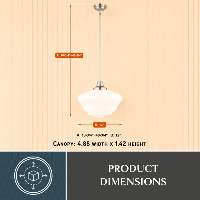 Vaxcel - P0459 - One Light Pendant - Eastgate - Satin Nickel