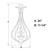 Vaxcel - P0465 - Three Light Pendant - Monrovia - Muted Brass