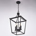 Vaxcel - P0466 - Four Light Pendant - Cottage Grove - Matte Black