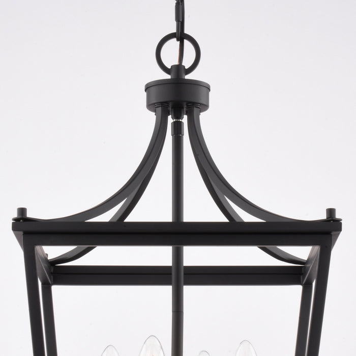 Vaxcel - P0466 - Four Light Pendant - Cottage Grove - Matte Black