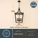 Vaxcel - P0466 - Four Light Pendant - Cottage Grove - Matte Black