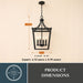 Vaxcel - P0466 - Four Light Pendant - Cottage Grove - Matte Black