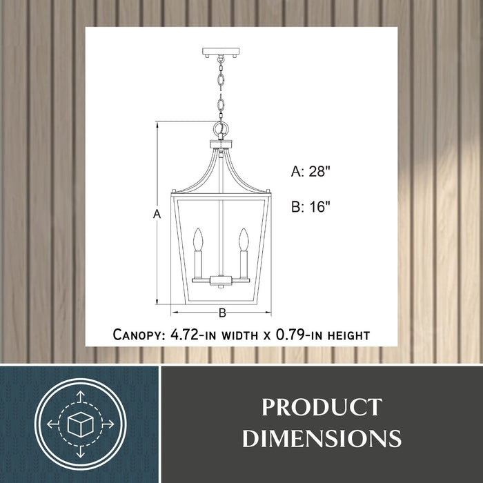 Vaxcel - P0467 - Five Light Pendant - Cottage Grove - Matte Black