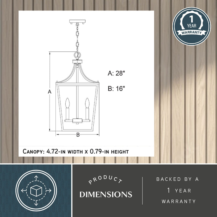 Vaxcel - P0467 - Five Light Pendant - Cottage Grove - Matte Black