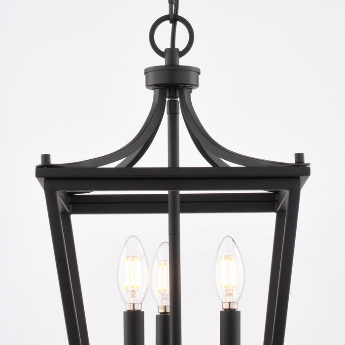 Vaxcel - P0477 - Three Light Pendant - Cottage Grove - Matte Black