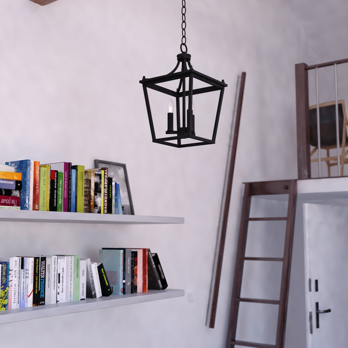 Vaxcel - P0477 - Three Light Pendant - Cottage Grove - Matte Black