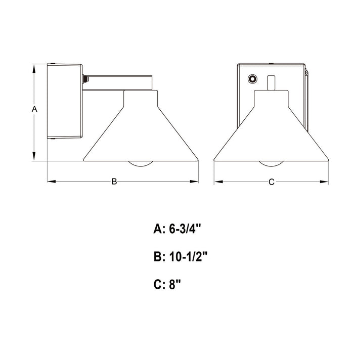 Vaxcel - T0797 - One Light Outdoor Wall Mount - Sumner - Matte Black