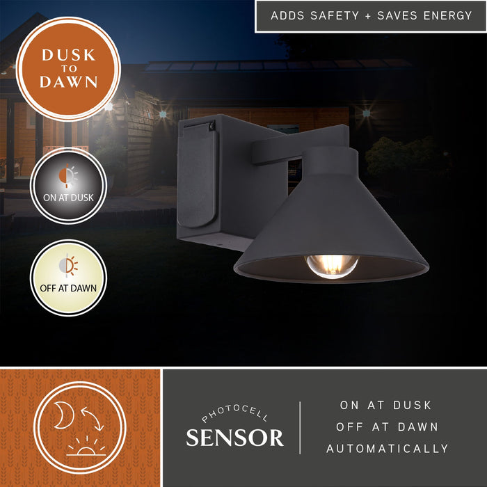 Vaxcel - T0797 - One Light Outdoor Wall Mount - Sumner - Matte Black