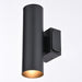 Vaxcel - T0798 - Two Light Outdoor Wall Mount - Chiasso - Textured Black