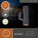 Vaxcel - T0798 - Two Light Outdoor Wall Mount - Chiasso - Textured Black