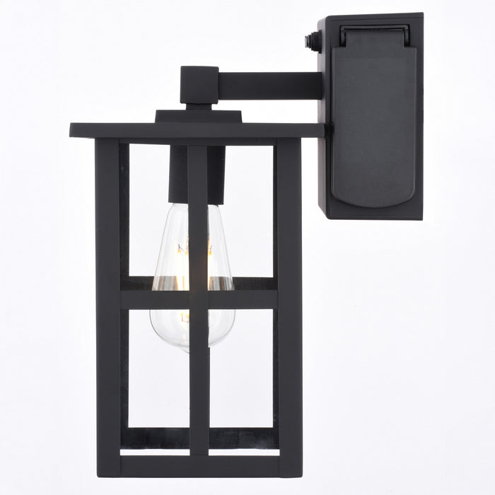 Vaxcel - T0799 - One Light Outdoor Wall Mount - Maywood - Matte Black