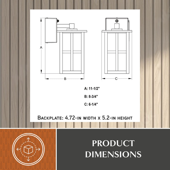 Vaxcel - T0799 - One Light Outdoor Wall Mount - Maywood - Matte Black