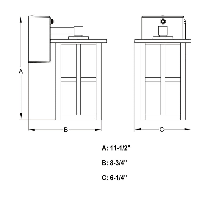 Vaxcel - T0799 - One Light Outdoor Wall Mount - Maywood - Matte Black