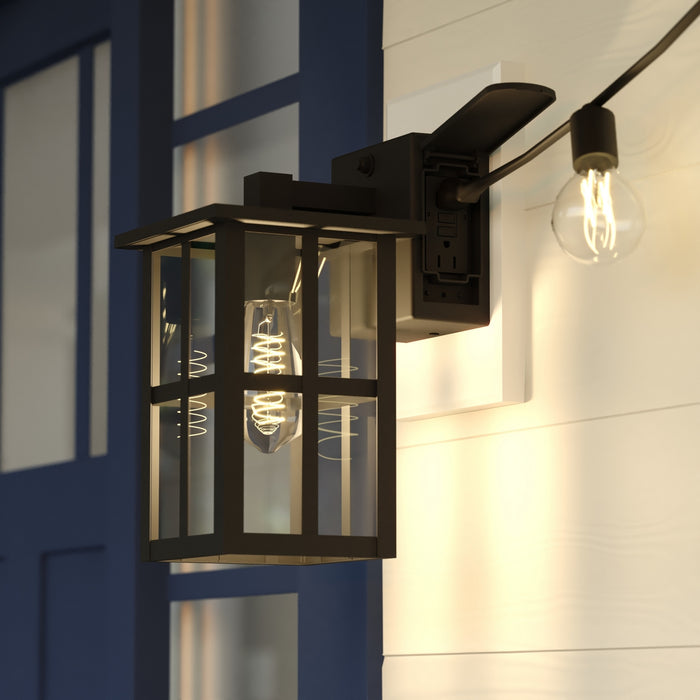 Vaxcel - T0799 - One Light Outdoor Wall Mount - Maywood - Matte Black