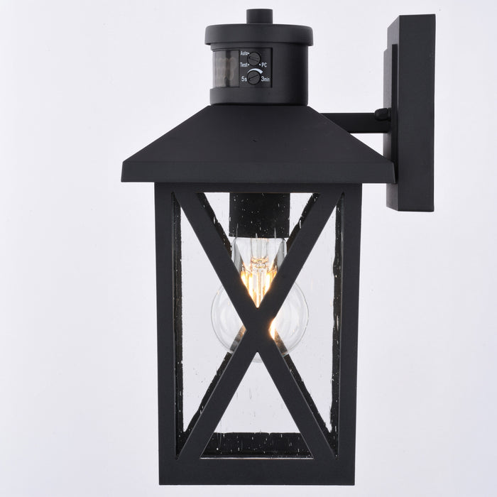 Vaxcel - T0843 - One Light Outdoor Motion Sensor Wall Light - Rockford - Textured Black