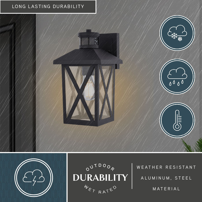Vaxcel - T0843 - One Light Outdoor Motion Sensor Wall Light - Rockford - Textured Black