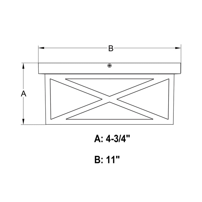 Vaxcel - T0845 - Two Light Outdoor Flush Mount - Rockford - Textured Black