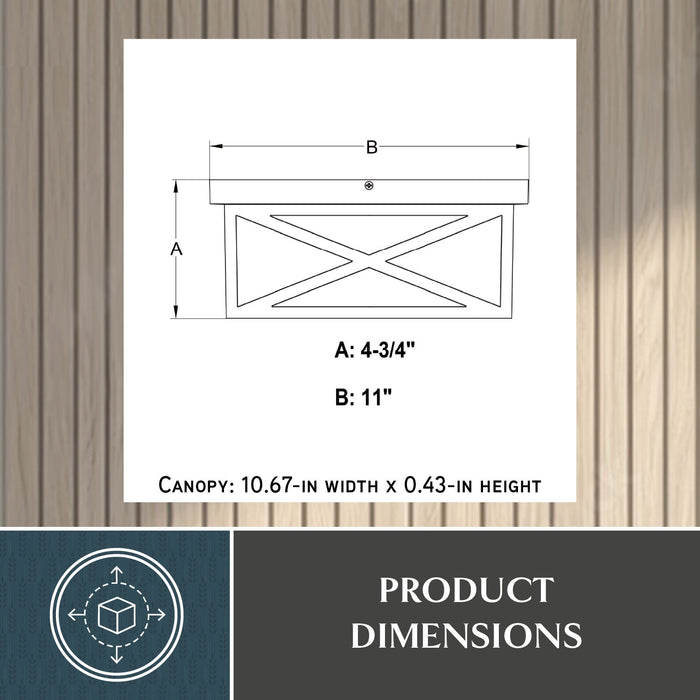 Vaxcel - T0845 - Two Light Outdoor Flush Mount - Rockford - Textured Black