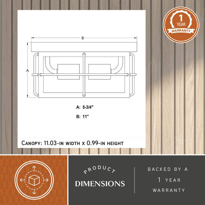 Vaxcel - T0847 - Two Light Outdoor Flush Mount - Manchester - Matte Black