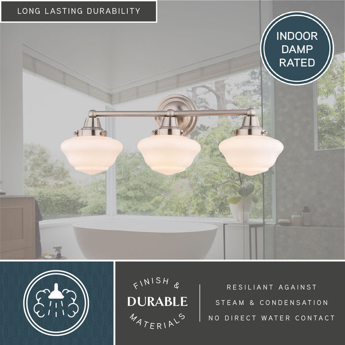 Vaxcel - W0565 - Three Light Vanity - Eastgate - Satin Nickel