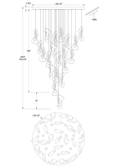 Eurofase - 49238-044 - LED Chandelier - Norah - Matte Black