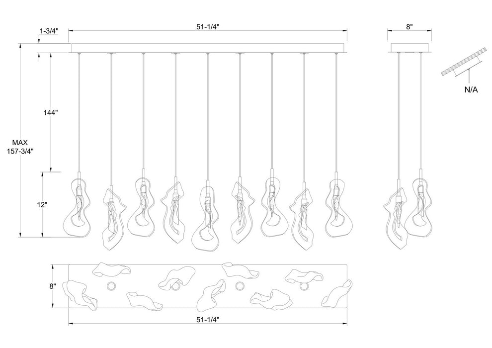 Eurofase - 49239-041 - LED Linear Chandelier - Norah - Matte Black