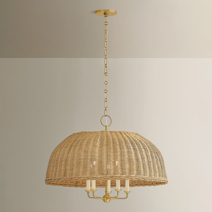 Mitzi - H859805-AGB - Five Light Chandelier - Arwen - Aged Brass