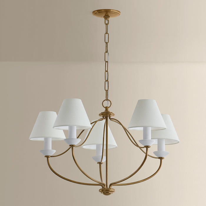 Mitzi - H1197805-PBR - Five Light Chandelier - Brinlea - Patina Brass