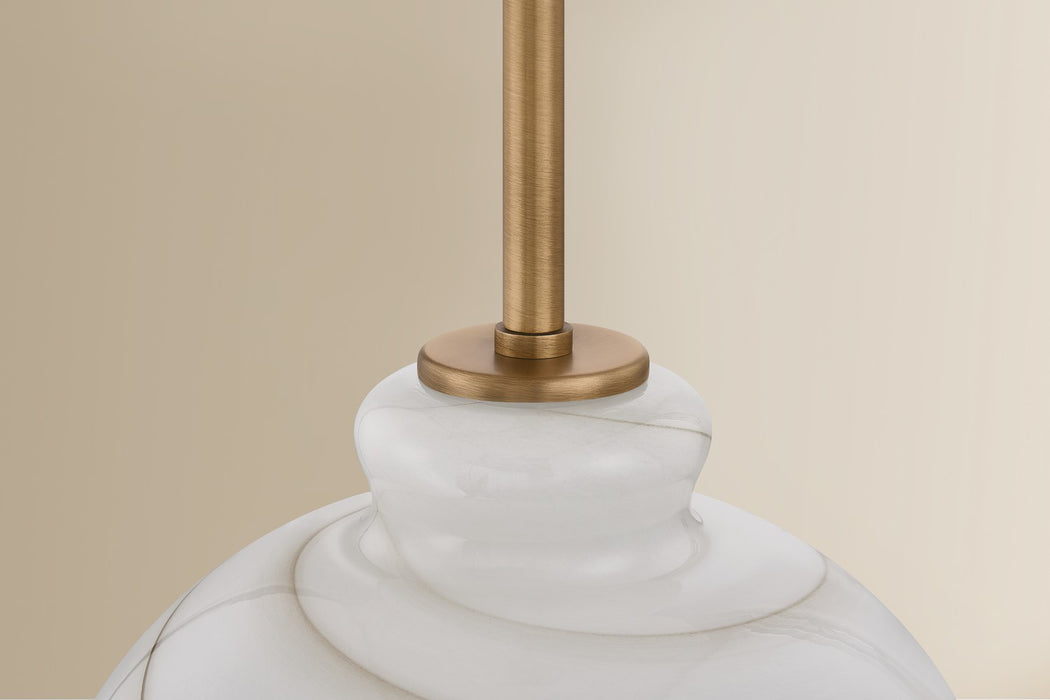 Mitzi - H1183701S-PBR - One Light Pendant - Dessi - Patina Brass