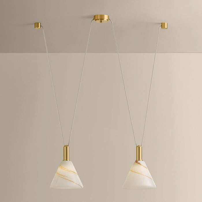 Mitzi - H1178902-AGB - Two Light Linear Pendant - Eileen - Aged Brass